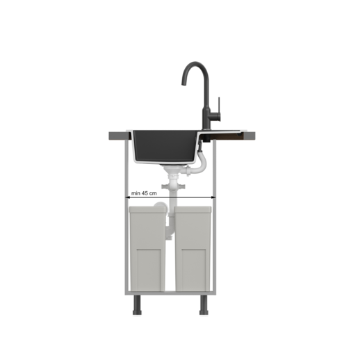 Quadron ugradna sudopera CHRISTIAN 116 GraniteQ HCQC6045CZK_PC