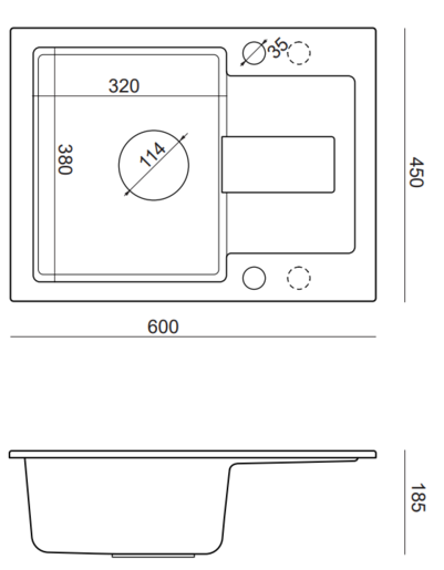 Quadron ugradna sudopera CHRISTIAN 116 GraniteQ HCQC6045CZK_PC