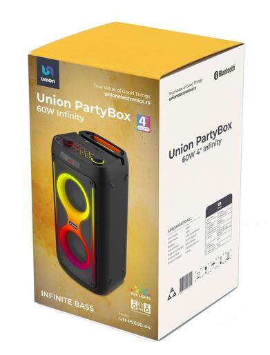 Union PartyBox 60W 4" Infinity UN-PS60B-04