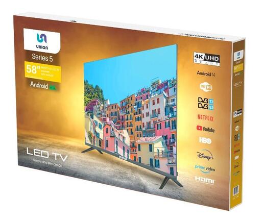 Union LED TV 58'' UltraHD T2 Smart, DVB-C/T/T2/S2, CI+