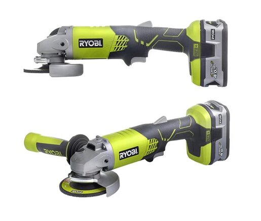 Set aku. ugaona brusilica (115mm) + punjač+ baterija 4Ah (18V ONE+™) - RYOBI R18AG-140S