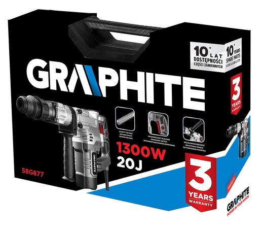 Udarni čekić za demoliranje SDS Max 1300W, BMC - GRAPHITE 58G877
