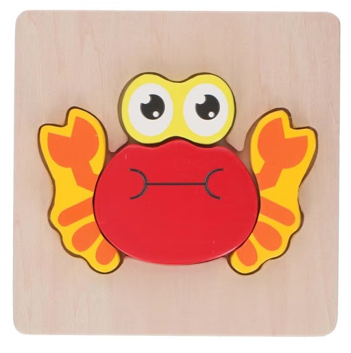 MARIONETTE WOODEN TOYS Drvena puzzle slagalica sa životinjama 14 × 14 cm