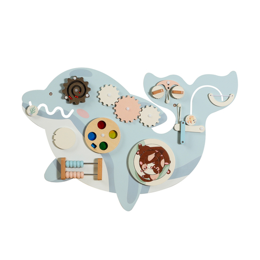 Topi Toys Montesori Drvena Zidna Plavi Delfin