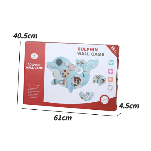 Topi Toys Montesori Drvena Zidna Plavi Delfin