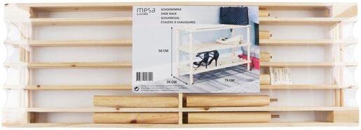 Stalak za obuću sa 3 nivoa 74 × 26 × 50 cm