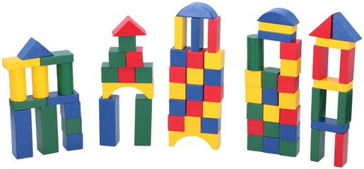 MARIONETTE WOODEN TOYS Drvene kocke Marionette Wooden Toys 75 kom