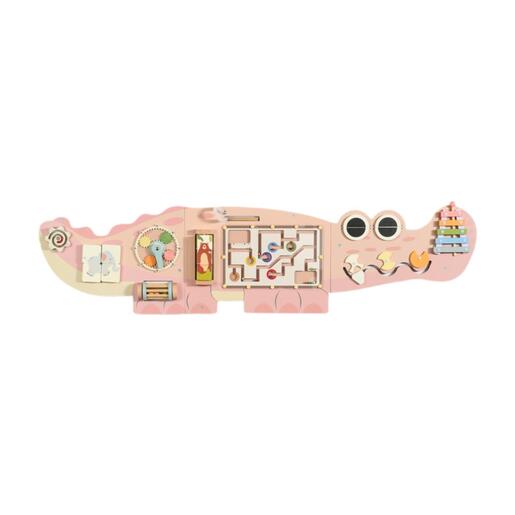 Topi Toys Montesori Drvena Zidna Tabla Roze Krokodil