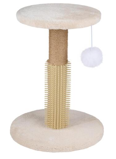 PET COMFORT Stub za grebanje za mačke sa četkom za češkanje bež 40 cm
