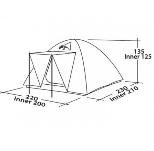EASY CAMP Šator za tri osobe Garda 300