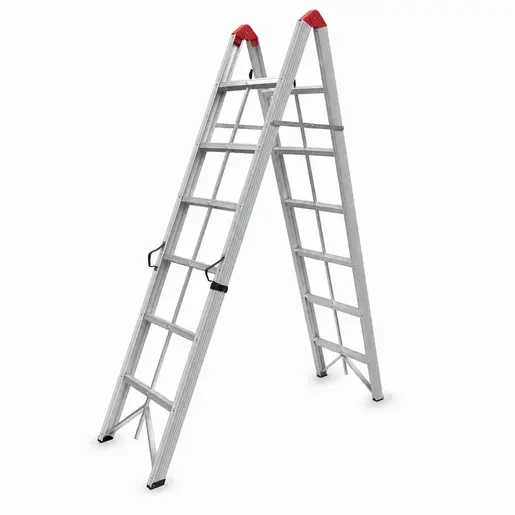 SuperStep Duple Sklopive Štapne Alu Merdevine 2x6 218cm
