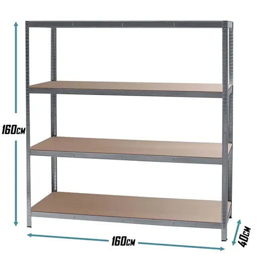 SuperHome 160x160x40cm 4x175kg Metalna Montažna Polica
