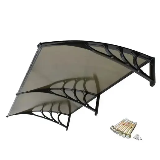 Nadstrešnica Aluminijumska 200x120cm Crna Bronza 5mm