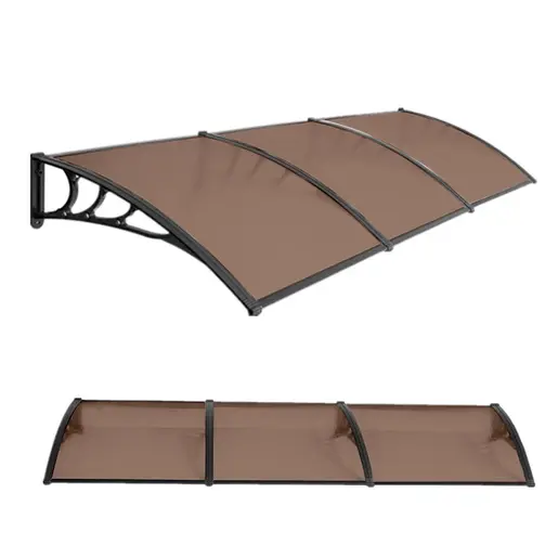 Nadstrešnica Aluminijumska 300x120cm Crna Bronza 5mm