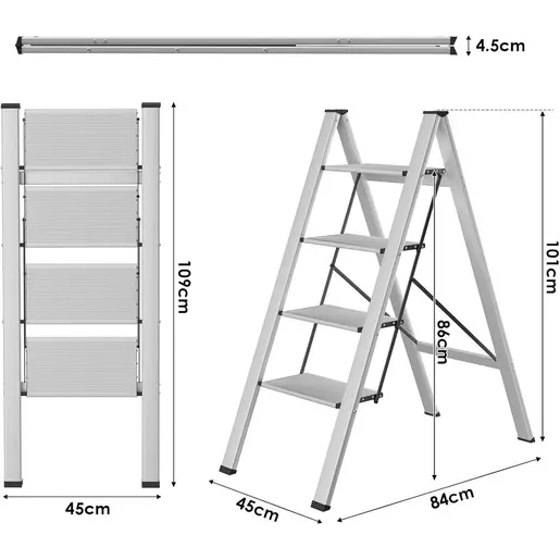 SuperStep Kućne Aluminijumske Merdevine 4 SLIM