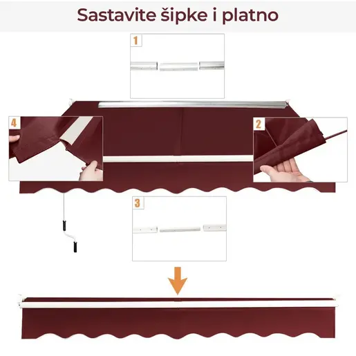 Montelux Solara 250x200cm Bordo Tenda