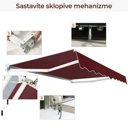 Montelux Solara 250x200cm Bordo Tenda