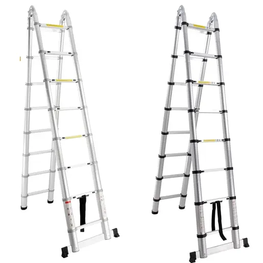 SuperStep Duple FULL Aluminijumske Teleskopske Merdevine 2,5+2,5m