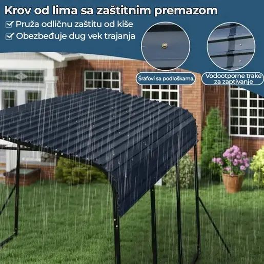 Venturo Titan 440x300cm Metalna Garaža Nadstrešnica za Auto