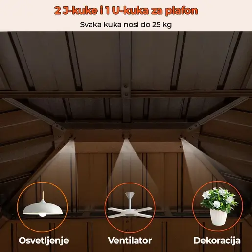 Metalni Paviljon LUX sa Zavesom 354x294cm