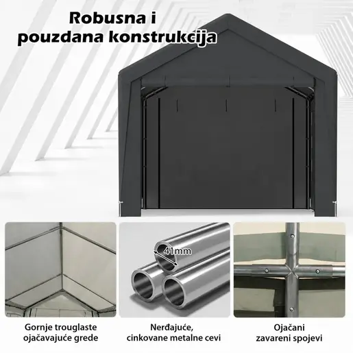 Venturo Titan 600x300cm Siva Garaža Šator Paviljon