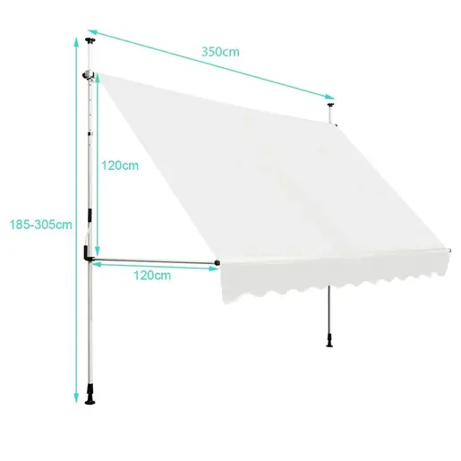 Montelux Easy 350x120cm Bež Balkonska Tenda