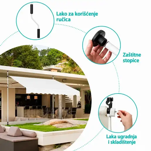Montelux Easy 350x120cm Bež Balkonska Tenda