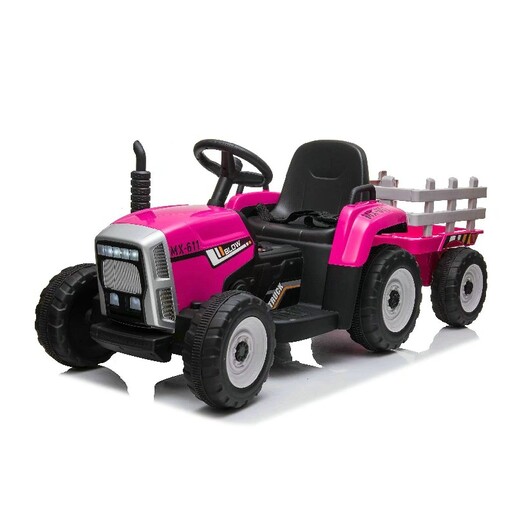 Traktor roze  sa prikolicom i daljinskim 13354