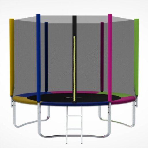 Trambolina trampolina premium stil multicolor 305cm sa merdevinama i  unutrašnjom sigurnosnom mrežom 13163