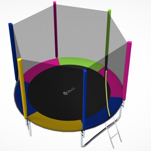 Trambolina trampolina premium stil multicolor 305cm sa merdevinama i  unutrašnjom sigurnosnom mrežom 13163