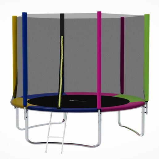 Trambolina trampolina premium stil multicolor 305cm sa merdevinama i  unutrašnjom sigurnosnom mrežom 13163