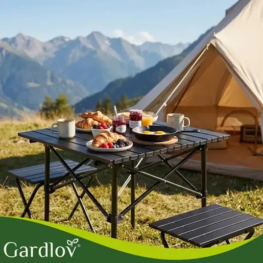 Gardlov Sklopivi kamperski sto Crni