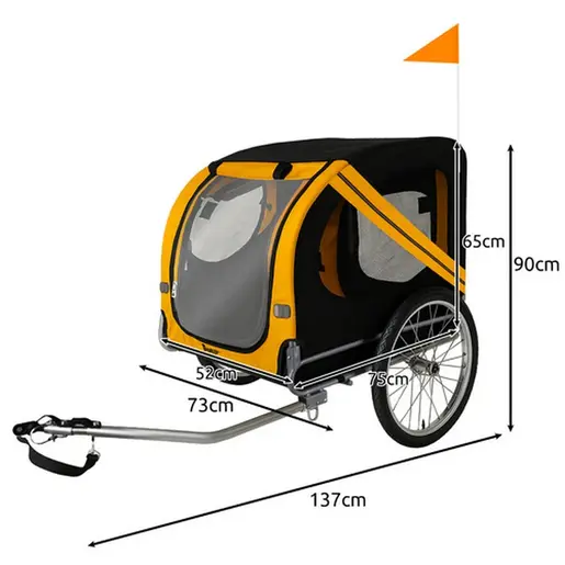 Purlov Prikolica za Pse 137x90x73cm