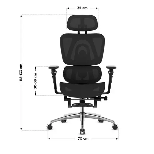 Mark Adler Expert 7.9 Crna ergonomična stolica