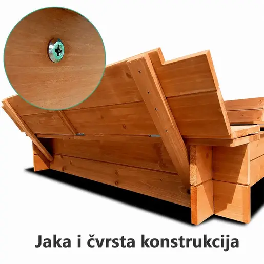 SuperToys Dečiji Peskarnik sa Krovom i Klupama