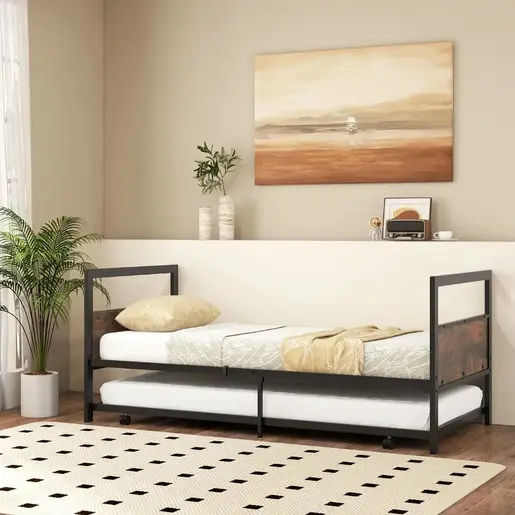 Metalni krevet samac sa pomoćnim krevetom 200x90cm