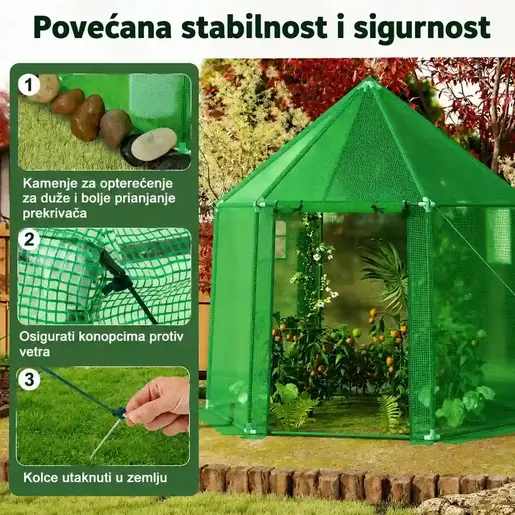 Venturo Green 198x172cm Plastenik Kupola