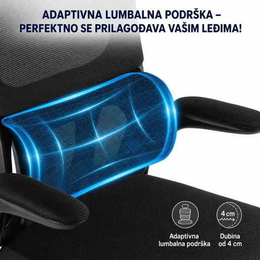 Nuvora Kancelarijska Stolica Crna