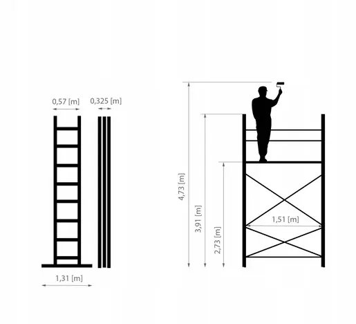 Aluminijumska Višenamenska Skela HECTOR PRO 4,8m
