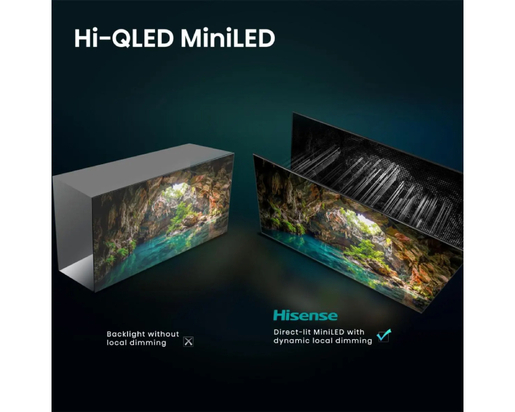 Hisense Mini-LED TV 55" 55E8S, 4K Ultra HD, VIDAA Smart OS