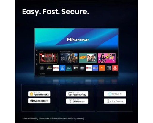 Hisense LED TV 58" 58A6S, 4K Ultra HD, VIDAA Smart OS