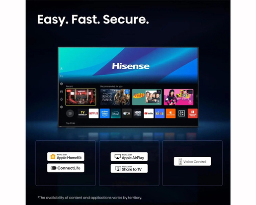 Hisense Hi-QLED TV 65" 65E7S PRO, 4K Ultra HD, VIDAA Smart OS