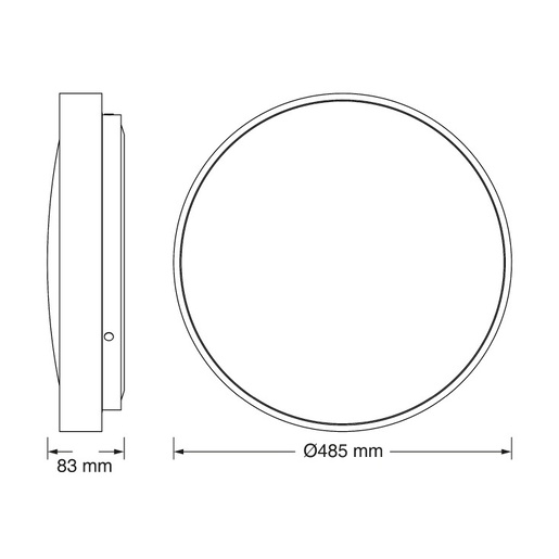 Osram led plafonjera 36w 4000k ip20 crna 4099854651397e