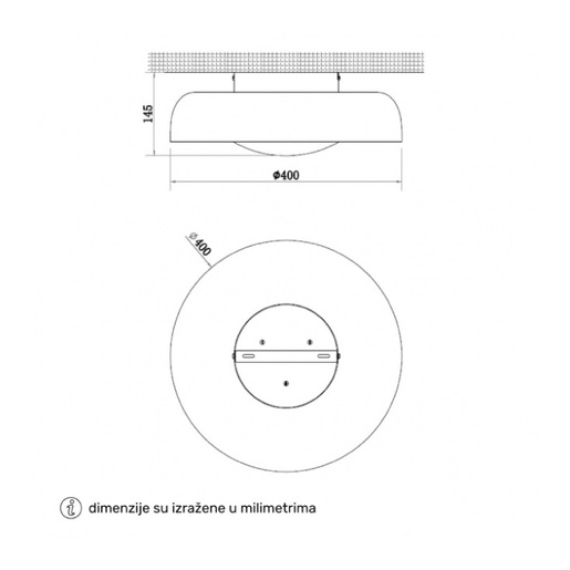 Led plafonjera 20w, promenljiva boja svetla 202527 Solea76