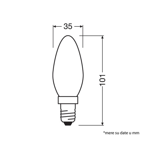 Led sijalica b75 2700k 7w e14 osram 4099854545504e