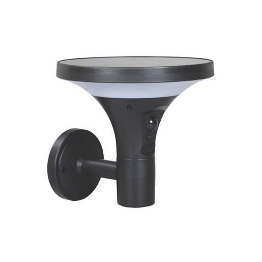 Eurolamp solarna zidna lampa sa senzorom pokreta, 3.8w, 500lm, crna 145-20862