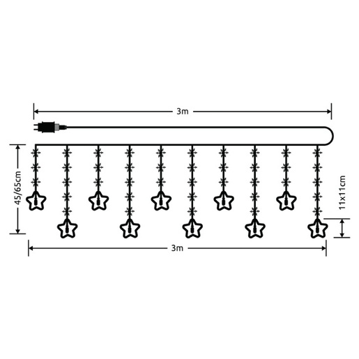 Led svetleći niz "zvezde" Ml-c3005