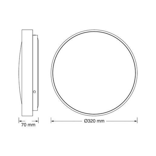 Osram led plafonjera 18w 3000k ip20 crna 4099854650765e