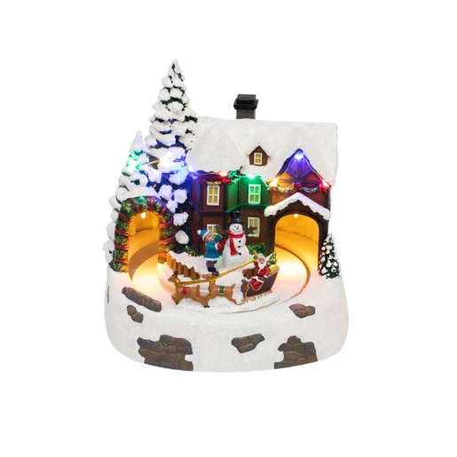 Svetleća led diorama "snežna koliba" Drm15