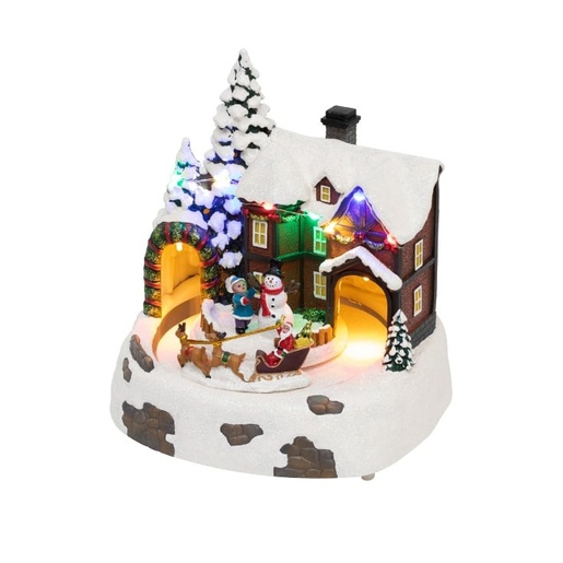 Svetleća led diorama "snežna koliba" Drm15